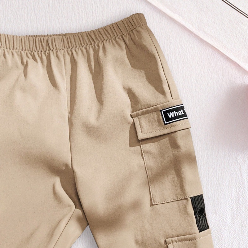 Dječje sportske duge hlače od Milk Silk, unisex, elastični pojas, srednji porast struka, jednobojni uzorak