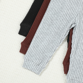 3-dielny detský nohavicový set, Casual, pletený polyester, dlhé nohavice, jednofarebný, pre všetky ročné obdobia, unisex