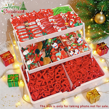 Детски комплект аксесоари за коса — Коледен мотив с принцеса Анна, ръчна изработка, включва лента за коса, диадема и щипки за коса