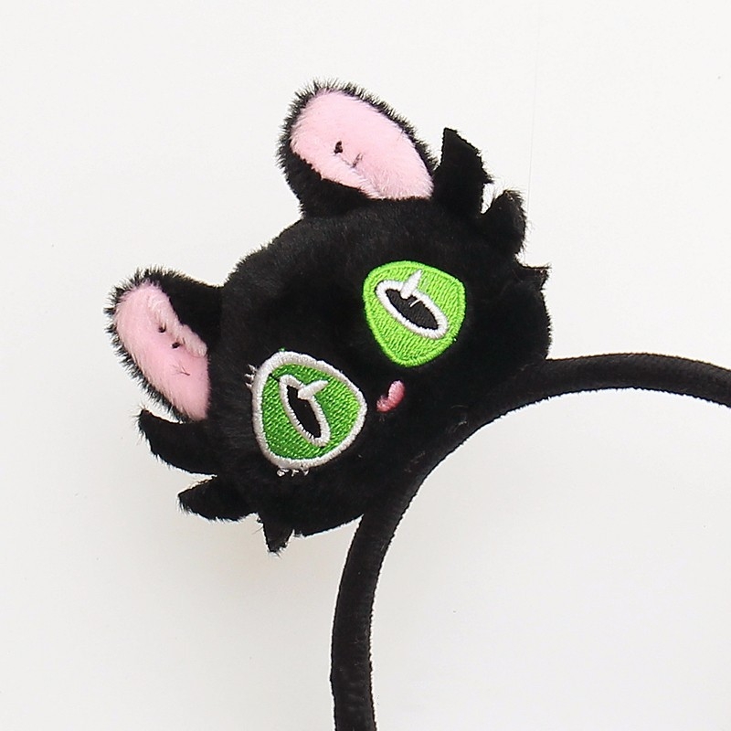 Čelenka s motívom mačiatka bábika, ručne vyrobený textilný doplnok, korejský štýl pre ženy