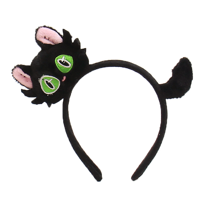 Čelenka s motívom mačiatka bábika, ručne vyrobený textilný doplnok, korejský štýl pre ženy