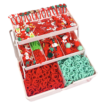 Sada vlasových doplnkov — ručne vyrábaná, vianočný kreslený motív, dizajn kresleného hrdinu, Séria princezien, kombinovaný set spon na vlasy a gumičiek