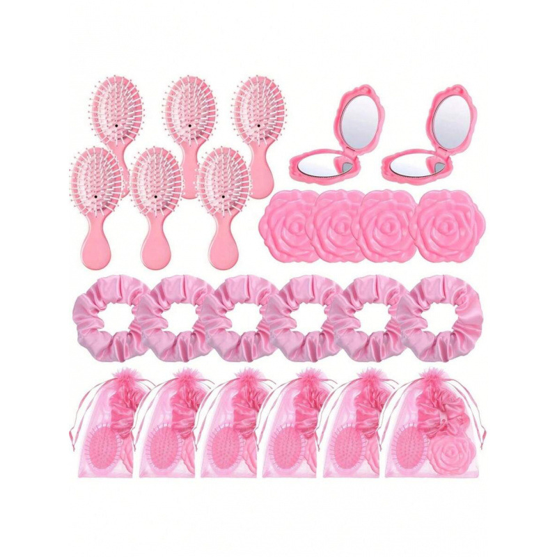 24-dielny zásnubný darčekový set s kefou na vlasy a prsteňom na vlasy, kód produktu sh48479016, Značka: Iné, pre medzinárodný trh