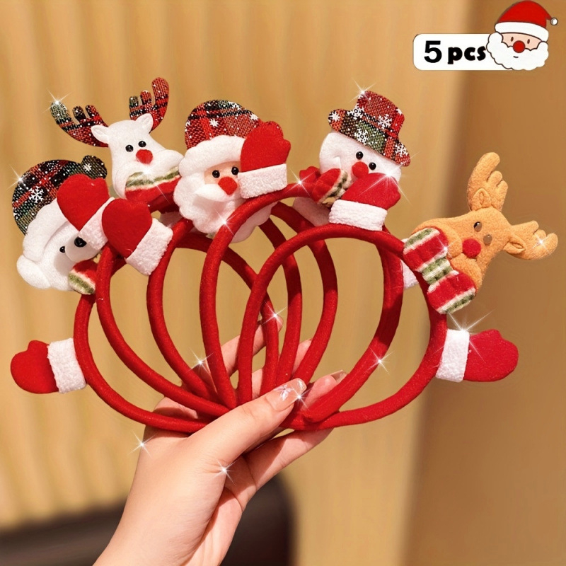 Čelenky s ozdobami v tvare soba a snehuliaka (Produktový kód jd601099691657283; Materiál: polyesterové vlákno; Kategória: Clips; Spustenie: Zima 2022)