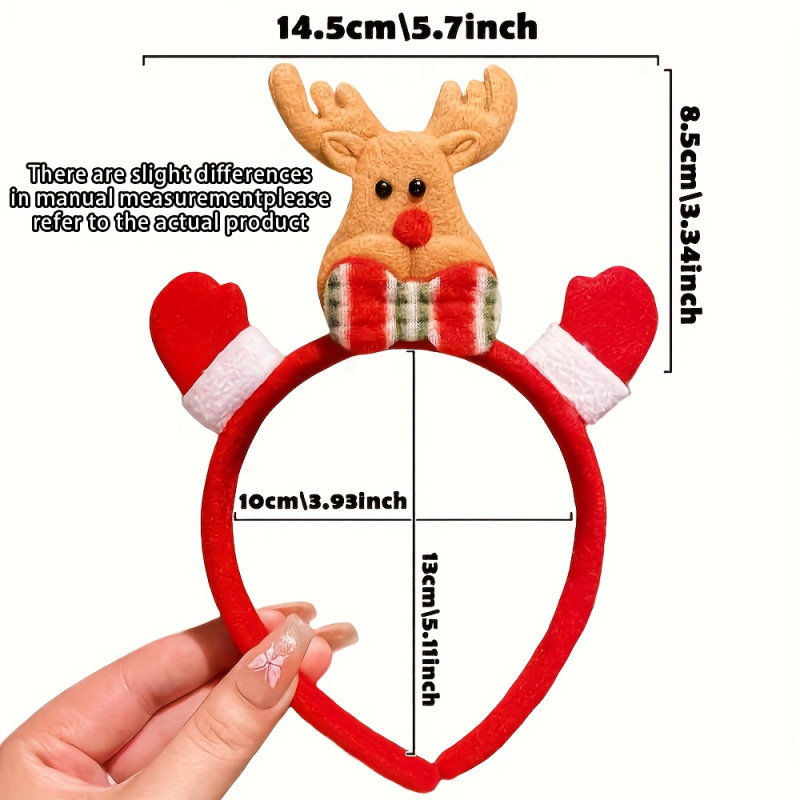 Čelenky s ozdobami v tvare soba a snehuliaka (Produktový kód jd601099691657283; Materiál: polyesterové vlákno; Kategória: Clips; Spustenie: Zima 2022)