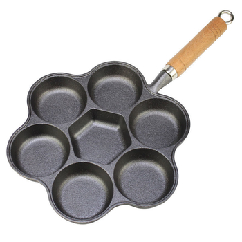 Ljevani željezni tiganj za prženje – antiadhesijski, ravno dno, višeslojno dno, kompatibilan s plinskim i indukcijskim pločama