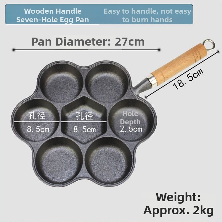 Ljevani željezni tiganj za prženje – antiadhesijski, ravno dno, višeslojno dno, kompatibilan s plinskim i indukcijskim pločama