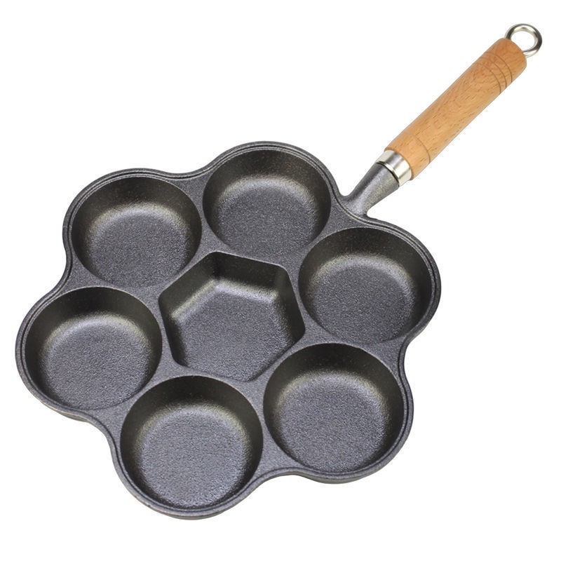 Ljevani željezni tiganj za prženje – antiadhesijski, ravno dno, višeslojno dno, kompatibilan s plinskim i indukcijskim pločama