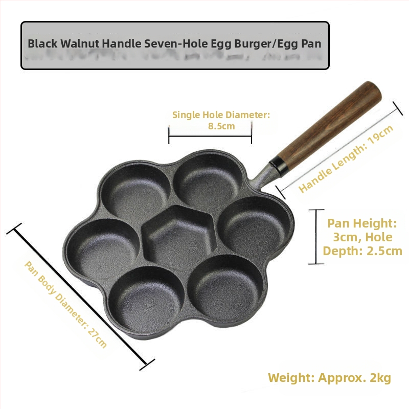 Ljevani željezni tiganj za prženje – antiadhesijski, ravno dno, višeslojno dno, kompatibilan s plinskim i indukcijskim pločama