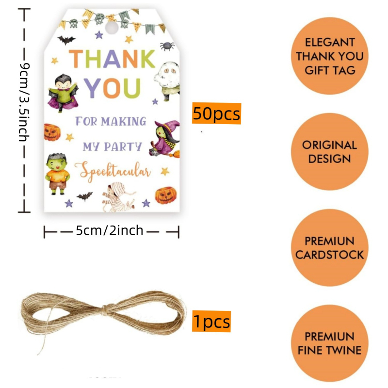 Halloween štítky s témou čarodejnice na narodeninové a dievčenské párty — papier, tlač, jednoduchý a moderný štýl; kategória: pohľadnice