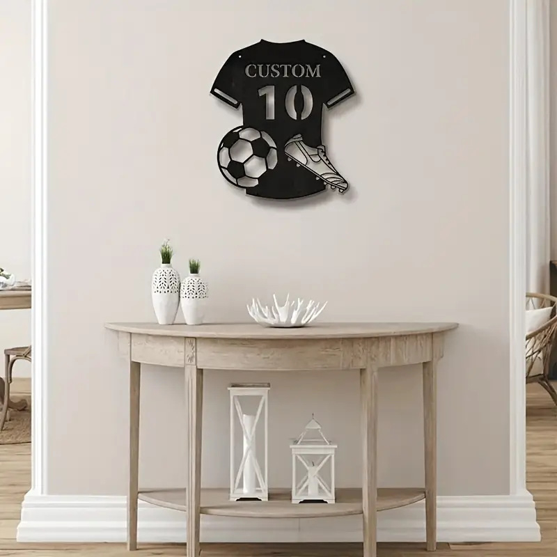 Personalizirani metalni zidni mural košarkaškog dresa — željezo, moderni minimalistički stil, serija metalnih murala; pogodna za dom, ured ili dekor hotela; spremno za poklon