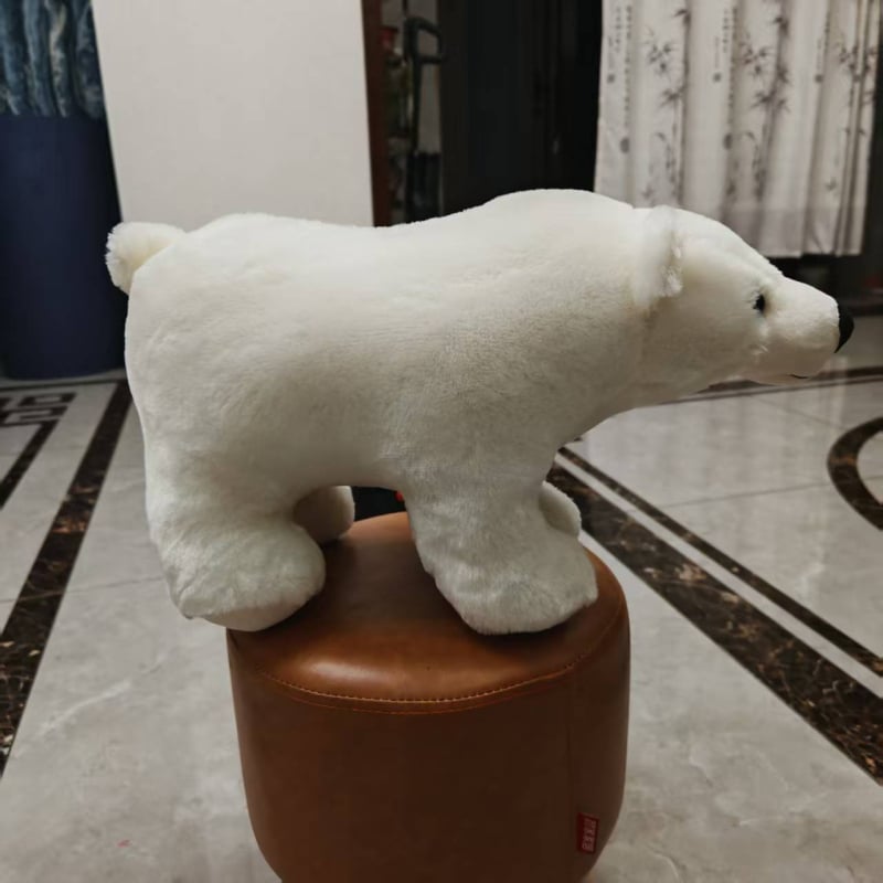 Urs polar de pluș – păpușă din pluș cu blană scurtă și umplutură PP bumbac (Vârsta 7–14 ani)