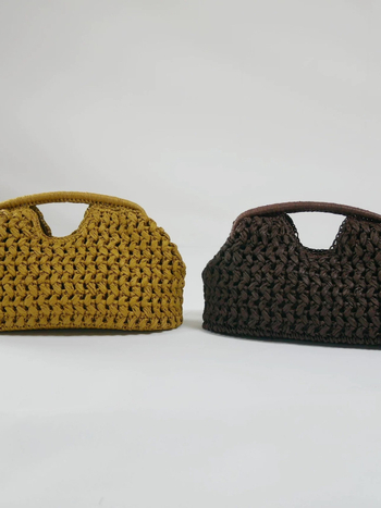 Ženska torbica od slame u stilu urbane jednostavnosti, dumpling-type oblik, podstava poliester, ljeto 2025