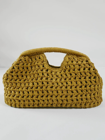 Ženska torbica od slame u stilu urbane jednostavnosti, dumpling-type oblik, podstava poliester, ljeto 2025