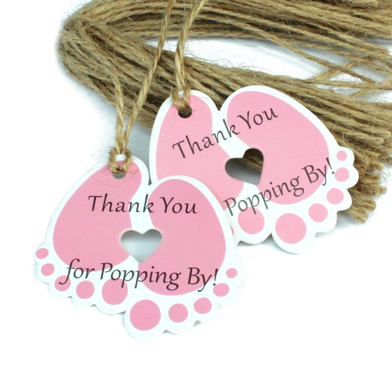 Detské party štítky na darčeky z bieleho kartónu, tlačené, 50 súprav v darčekovom balení; vhodné na balenie darčekov a dekoráciu narodenín; značka KATE FAVORS; licencovaná súkromná značka.