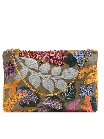 Torba u literarno-nacionalnom stilu — pamuk-lan materijal, mala kvadratna torba, zatvarač, podstava od poliestera, jedan remen