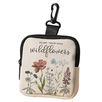 Mini novčanik za kovanice i torbica za slušalice — rižin velur, geometrijski uzorak, podstava od poliestera, prozračan, ultralak, antibakterijski