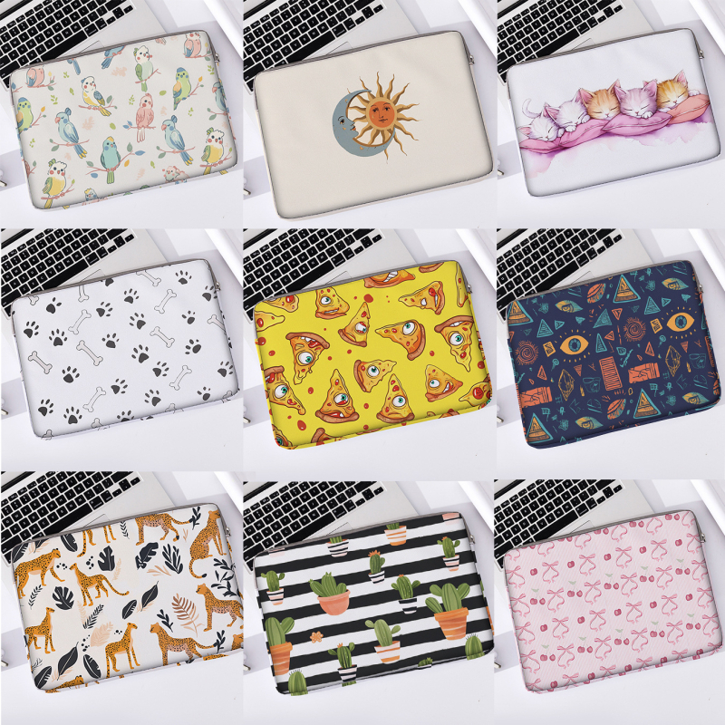 Калъф за лаптоп от плат 600D MONSTD, подплата полиестер, дишащ, ударозащитен, износоустойчив, райе модел