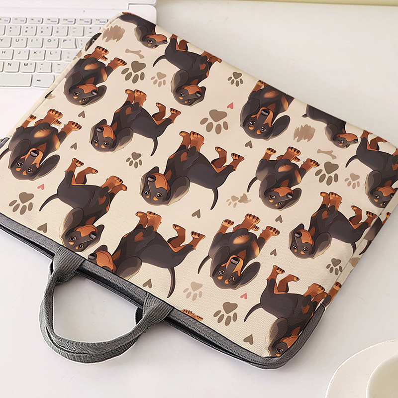 MONSTD Калъф за лаптоп за защита – 600D, райе, градски минималистичен стил, дишащ, износоустойчив, удароустойчив, подплата от полиестер