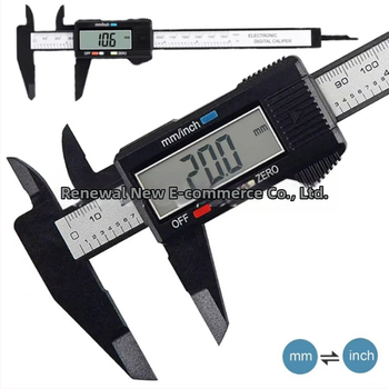 Digitálny posuvný merací nástroj s LCD displejom pre vnútorný a vonkajší priemer, pevné plastové telo