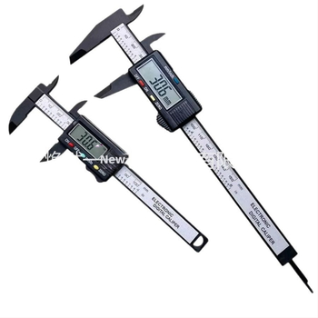 Digitálny posuvný merací nástroj s LCD displejom pre vnútorný a vonkajší priemer, pevné plastové telo