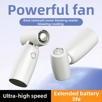 Prenosný turbo ventilátor s Li-ion batériou, 5V, 4W, hluk < 36 dB, 4 rýchlosti