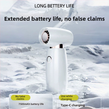 Prenosný turbo ventilátor s Li-ion batériou, 5V, 4W, hluk < 36 dB, 4 rýchlosti