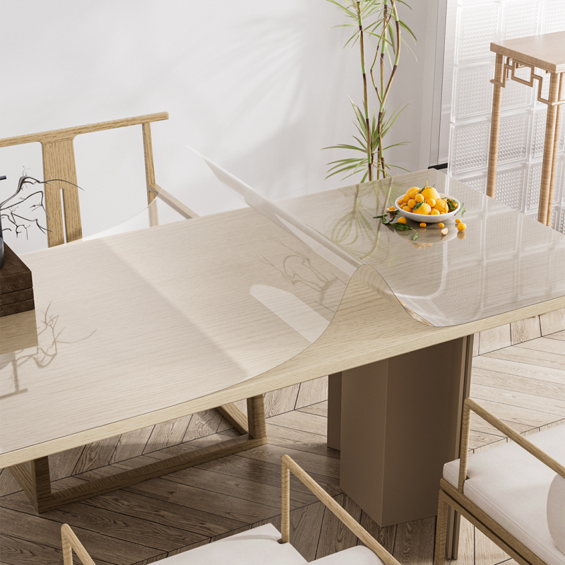 Прозрачна защитна филмова покривка за плот на маса от дърво и мрамор — самозалепваща, термоустойчива, водоустойчива, антибактериална