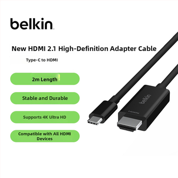 Kábel Type-C na HDMI 2.1 pre 4K zobrazenie - HDMI A konektor, meď potiahnutá striebrom