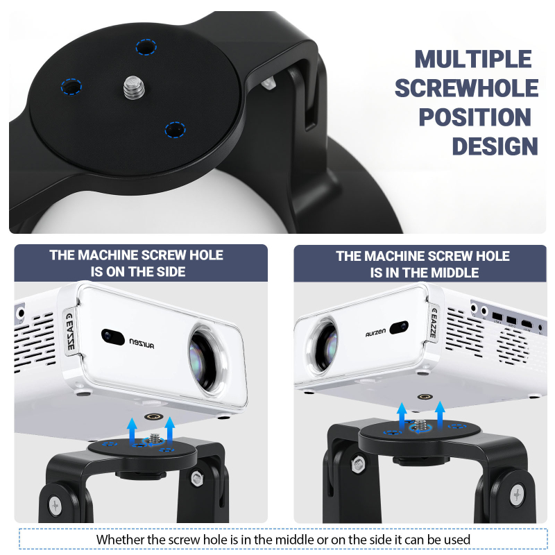 Stojan na projektor na nočný stolík s pan-tilt hlavou, kompatibilný s Xgimi, JMGO, Xiaomi, Dangbei