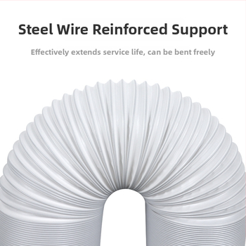 Prenosná hadicová výfuková rúra pre klimatizáciu (3 m dĺžka, priemer 5,1 in, teleskopická)