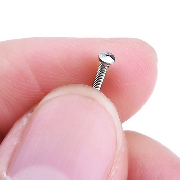 Sada skrutkovačov na okuliare a hodinky v guľatom boxe – nerezová oceľ, 1000 ks, pre okuliare a hodinky