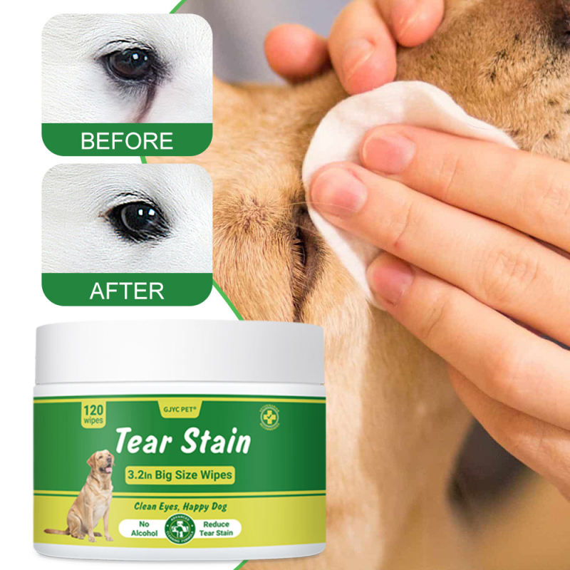 GJYC PET Șervețele umede pentru ochii animalelor de companie — curățare, formulă lichidă, utilizare generală