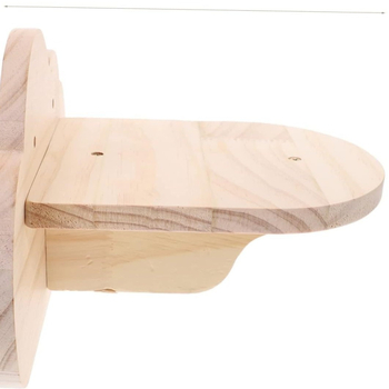 Nástenná skákacia platforma pre mačky zo masívneho dreva — jednoduchý štýl, značka Thousand wood source, nie je dovezené