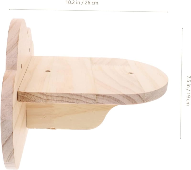 Nástenná skákacia platforma pre mačky zo masívneho dreva — jednoduchý štýl, značka Thousand wood source, nie je dovezené