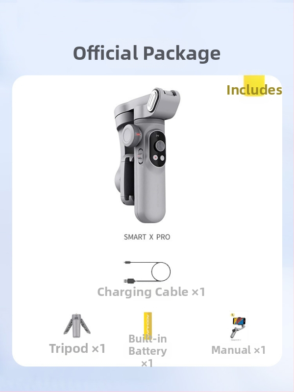 Smart X Pro išmaniojo telefono 3-asis stabilizatorius – rankinis, ABS, prieš drebulę