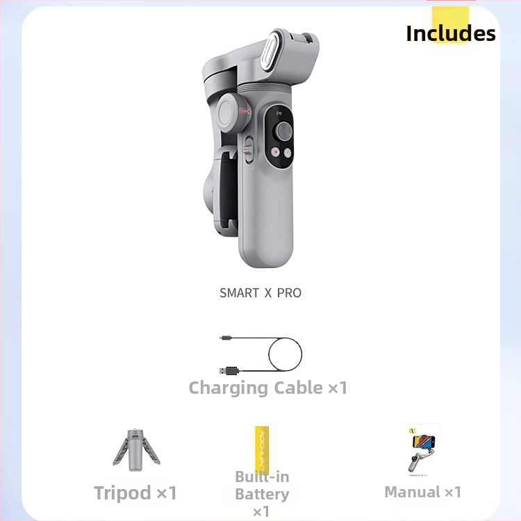 Smart X Pro išmaniojo telefono 3-asis stabilizatorius – rankinis, ABS, prieš drebulę