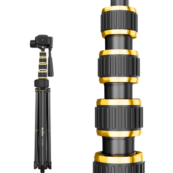 DSLR grindinis stovas NP-2688 iš Neepho, 3D gimball, aliuminio lydinys, 5 sekcijų, apkrova 2–5 kg (greito atleidimo plokštelė)