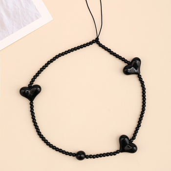 Srcolik lanac za telefon – lagan i sjajan, od plastike; artikl jd601099512580061; viseća etiketa; rekviziti za dekoriranje prostora