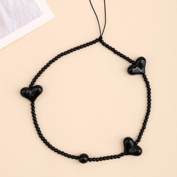 Srcolik lanac za telefon – lagan i sjajan, od plastike; artikl jd601099512580061; viseća etiketa; rekviziti za dekoriranje prostora