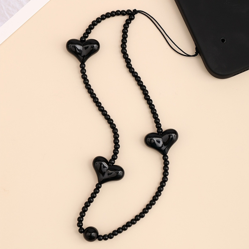 Srcolik lanac za telefon – lagan i sjajan, od plastike; artikl jd601099512580061; viseća etiketa; rekviziti za dekoriranje prostora