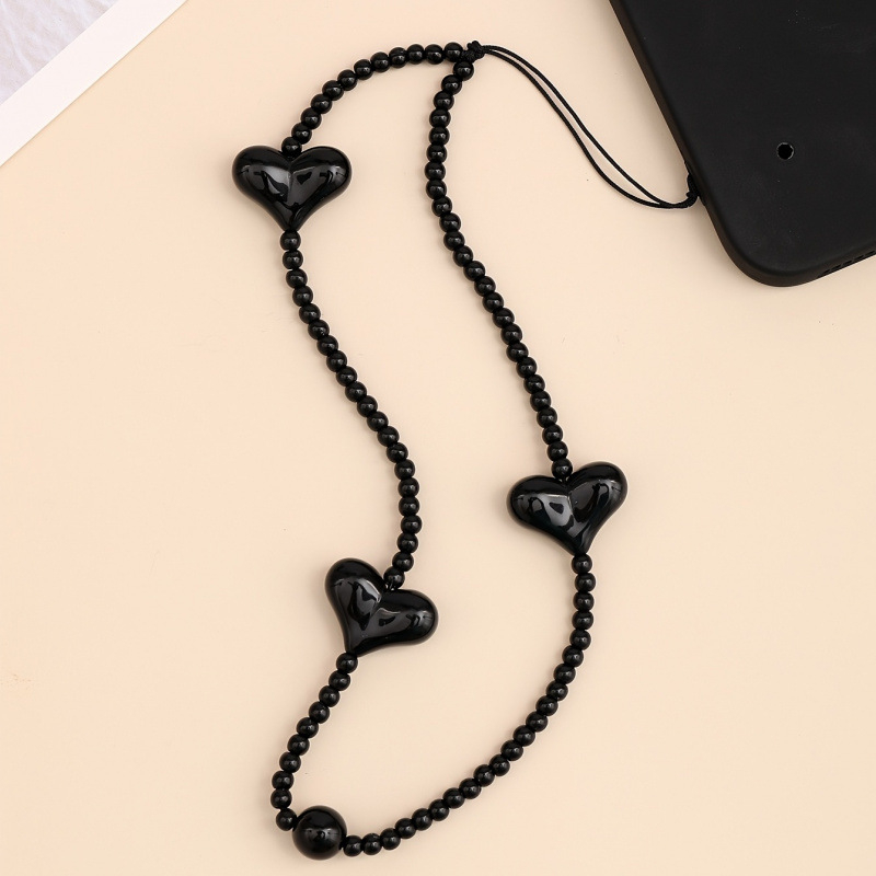 Srcolik lanac za telefon – lagan i sjajan, od plastike; artikl jd601099512580061; viseća etiketa; rekviziti za dekoriranje prostora