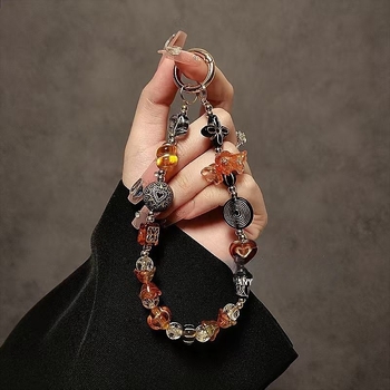 Κρεμαστή χάντρα για κινητό σε ρετρό κινεζικό στυλ, χειροποίητο, PVC, γεωμετρικό σχήμα, διακοσμητικό, εκτύπωση λογότυπου