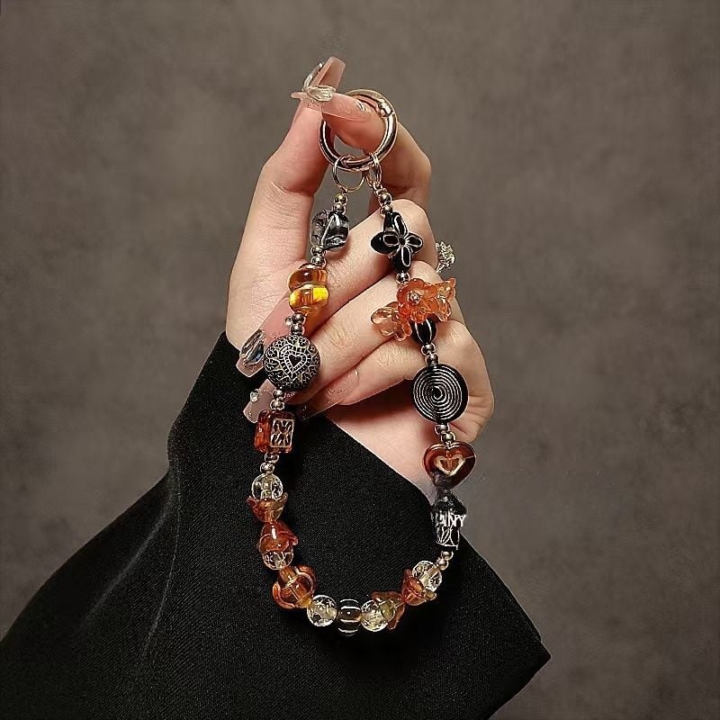 Κρεμαστή χάντρα για κινητό σε ρετρό κινεζικό στυλ, χειροποίητο, PVC, γεωμετρικό σχήμα, διακοσμητικό, εκτύπωση λογότυπου