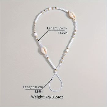 Privjesak za telefon - keramički tkani školjkaški plažni stil, model B9108, broj proizvoda jd601099552007729, rekviziti za uređenje prostora