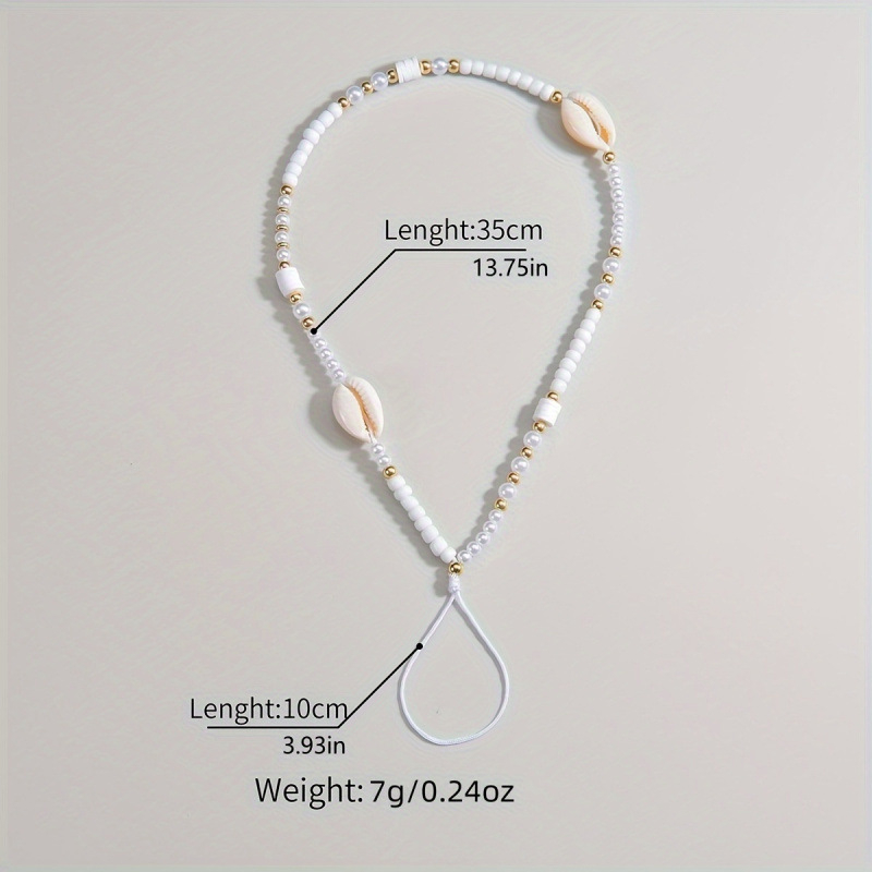 Privjesak za telefon - keramički tkani školjkaški plažni stil, model B9108, broj proizvoda jd601099552007729, rekviziti za uređenje prostora