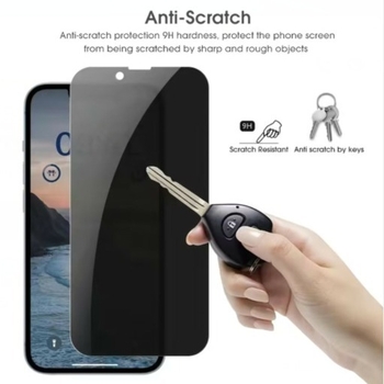 HBQ tvrdené sklo ochranné sklo pre displej pre iPhone 12–14 séria — ochrana súkromia, plné pokrytie, anti-otlačky prstov, samoreparácia