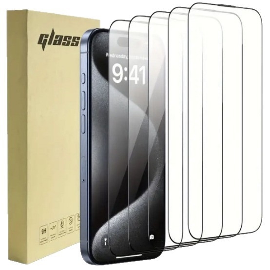 HBQ tvrdené sklo ochranné sklo pre displej pre iPhone 12–14 séria — ochrana súkromia, plné pokrytie, anti-otlačky prstov, samoreparácia