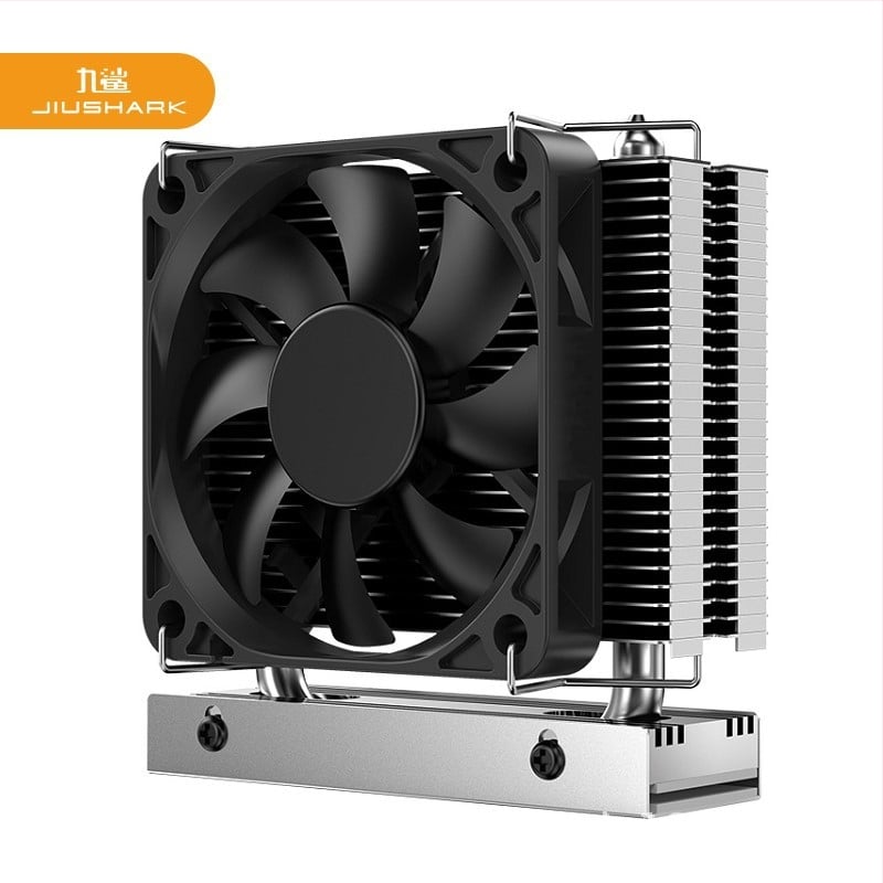 Chladič pre SSD M.2-2280 s dvojitými tepelnými trubicami, 4-pin PWM ventilátor, hydraulické ložisko, meď-hliníkové spojenie, 3000 RPM