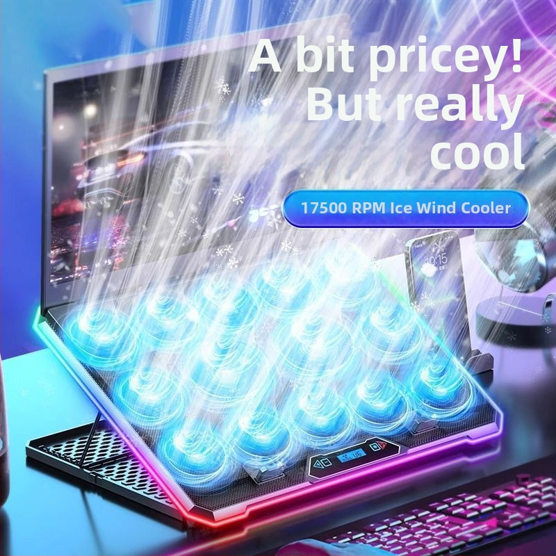 Nešiojamojo kompiuterio aušintuvo stovas su puslaidininkine aušinimo baze, tylus priverstinio oro ventiliatorius, suderinamas su Lenovo Legion nešiojamąją seriją